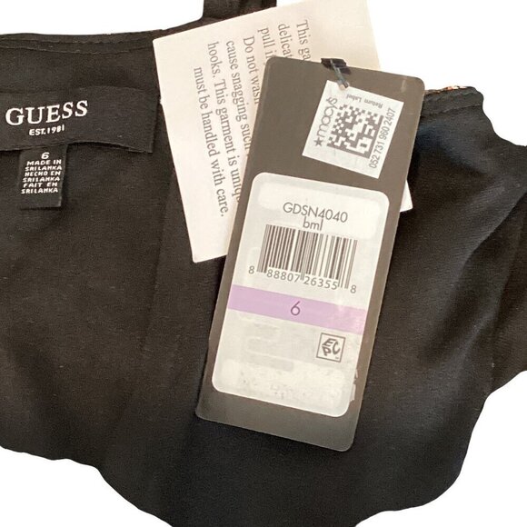 Guess Womens Sz 6 Embroidered Fit and Flare Mesh Dress 310F - Picture 10 of 11